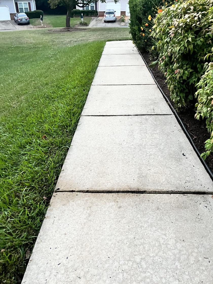 Sidewalk after cleaning